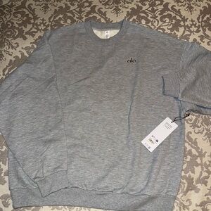ALO Yoga Heather Gray Crewneck Sweater